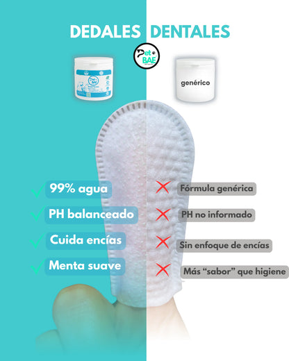 Dedales dentales para perros y gatos 99% agua