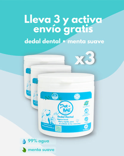 Dedales dentales para perros y gatos 99% agua