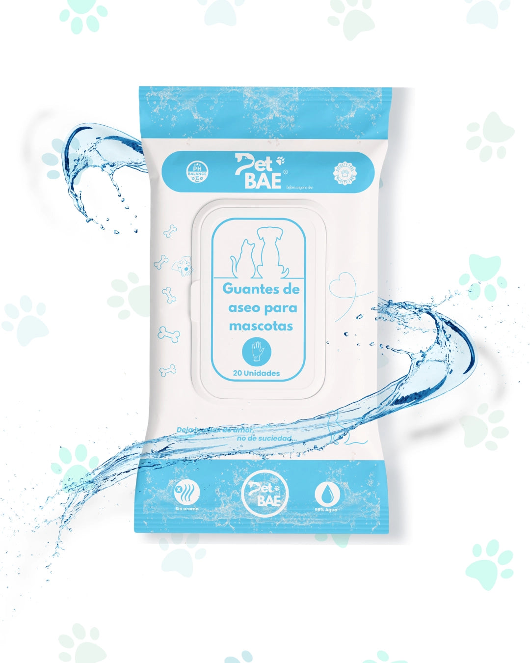 Guantes de higiene para mascotas, 99% agua purificada (EDI) – Pet BAE