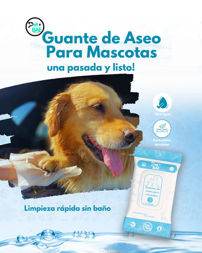 Guantes húmedos desechables para perros y gatos