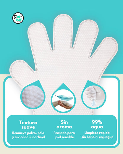Guantes húmedos desechables para perros y gatos